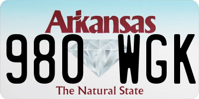 AR license plate 980WGK