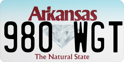 AR license plate 980WGT