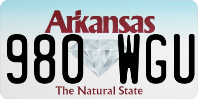 AR license plate 980WGU