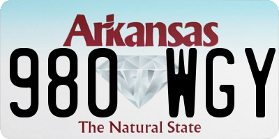 AR license plate 980WGY
