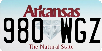 AR license plate 980WGZ