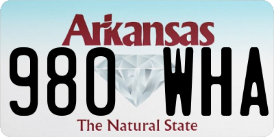 AR license plate 980WHA