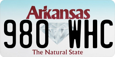 AR license plate 980WHC