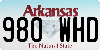 AR license plate 980WHD