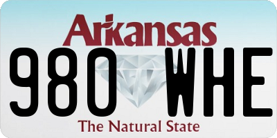 AR license plate 980WHE