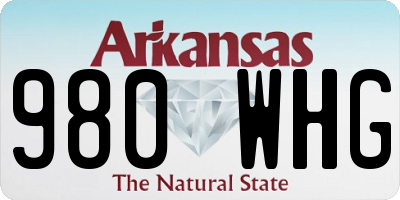 AR license plate 980WHG