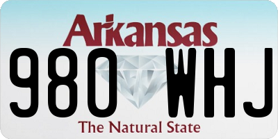 AR license plate 980WHJ