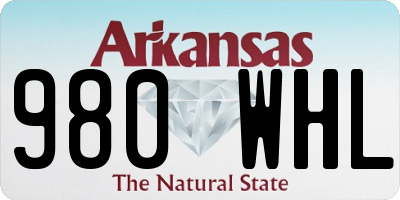 AR license plate 980WHL