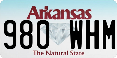 AR license plate 980WHM