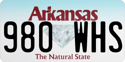 AR license plate 980WHS