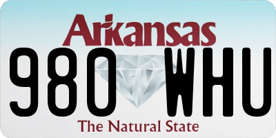AR license plate 980WHU