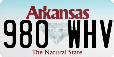 AR license plate 980WHV