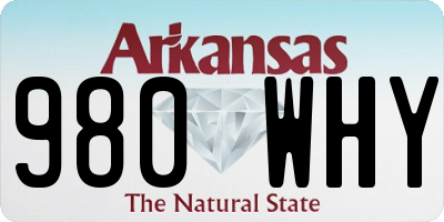 AR license plate 980WHY