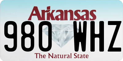 AR license plate 980WHZ