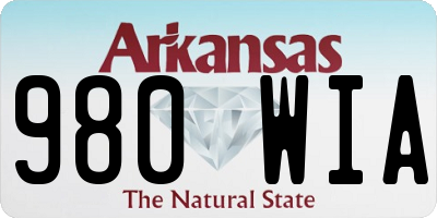 AR license plate 980WIA