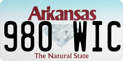 AR license plate 980WIC