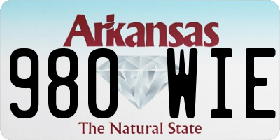 AR license plate 980WIE