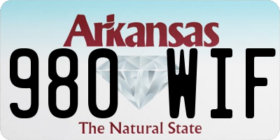 AR license plate 980WIF
