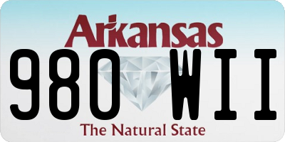 AR license plate 980WII