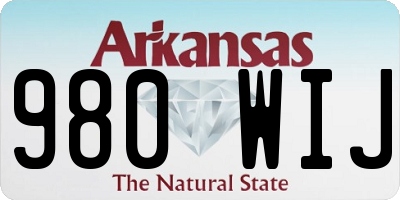 AR license plate 980WIJ