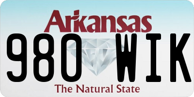 AR license plate 980WIK