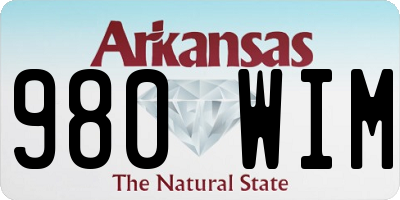AR license plate 980WIM
