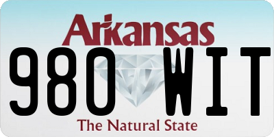 AR license plate 980WIT