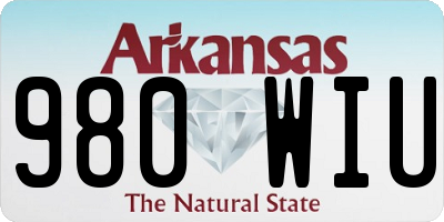 AR license plate 980WIU