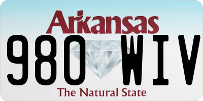 AR license plate 980WIV