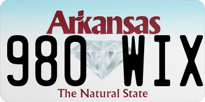 AR license plate 980WIX