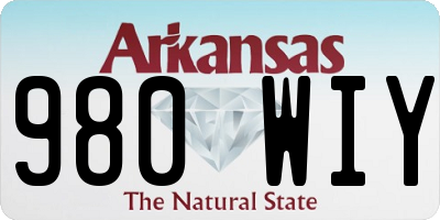 AR license plate 980WIY