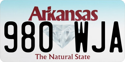 AR license plate 980WJA