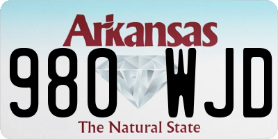 AR license plate 980WJD