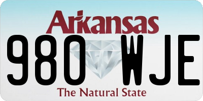 AR license plate 980WJE