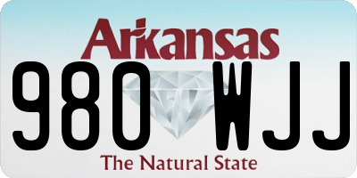 AR license plate 980WJJ
