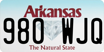 AR license plate 980WJQ