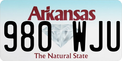 AR license plate 980WJU