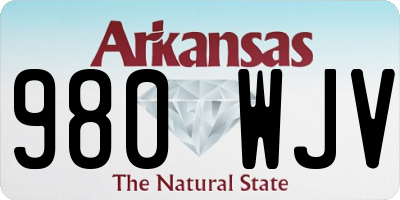 AR license plate 980WJV