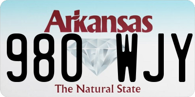 AR license plate 980WJY