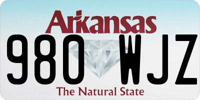 AR license plate 980WJZ