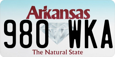 AR license plate 980WKA