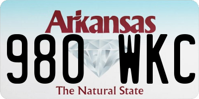 AR license plate 980WKC