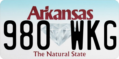 AR license plate 980WKG