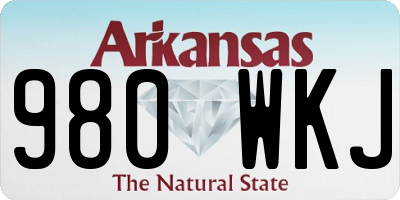 AR license plate 980WKJ