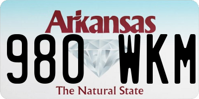 AR license plate 980WKM