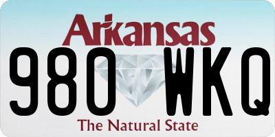 AR license plate 980WKQ