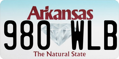 AR license plate 980WLB