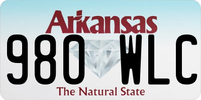 AR license plate 980WLC