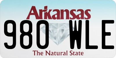 AR license plate 980WLE