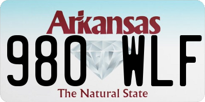 AR license plate 980WLF